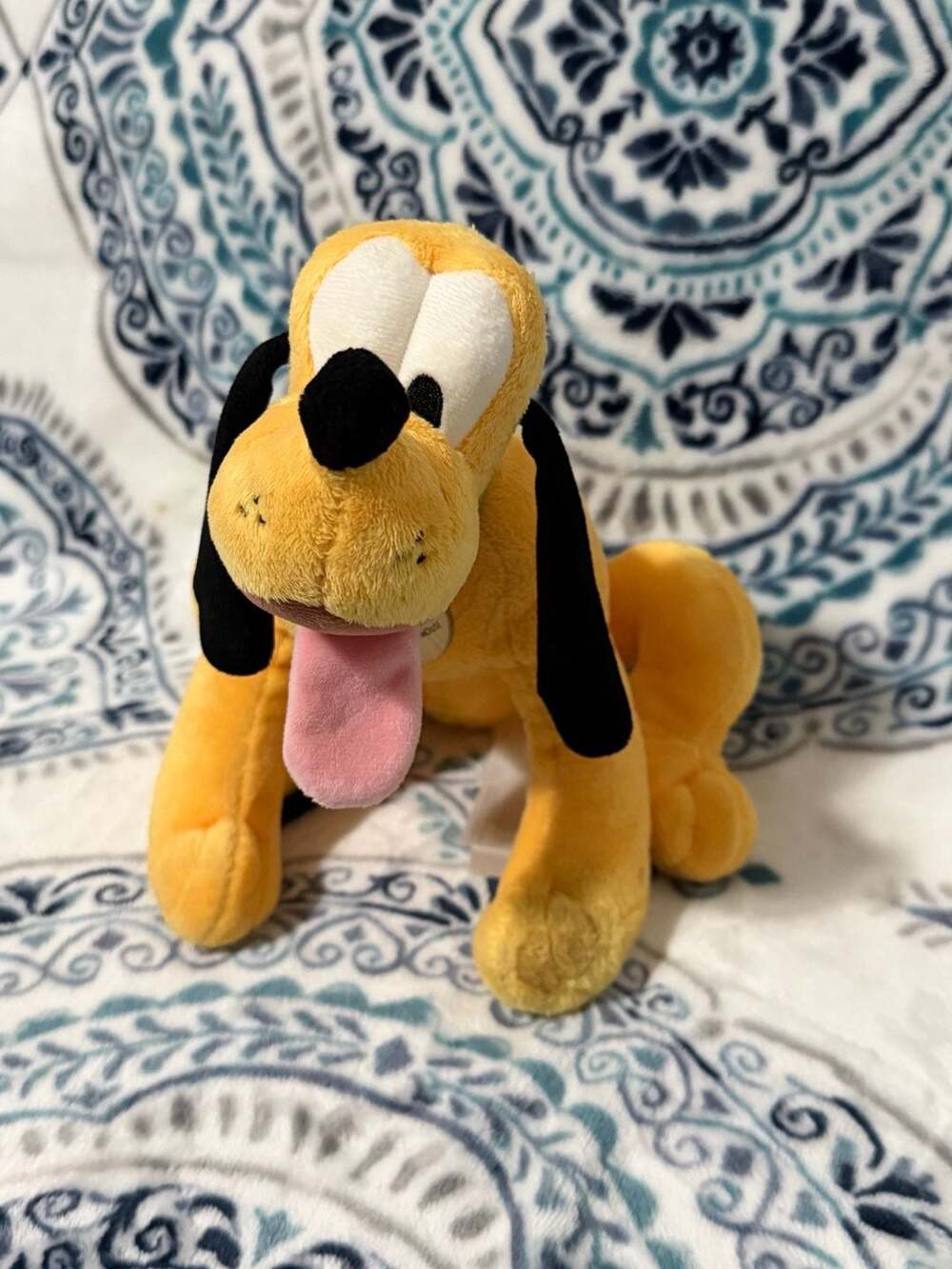Disney Store Pluto Plush Stuffed Animal with Green Collar